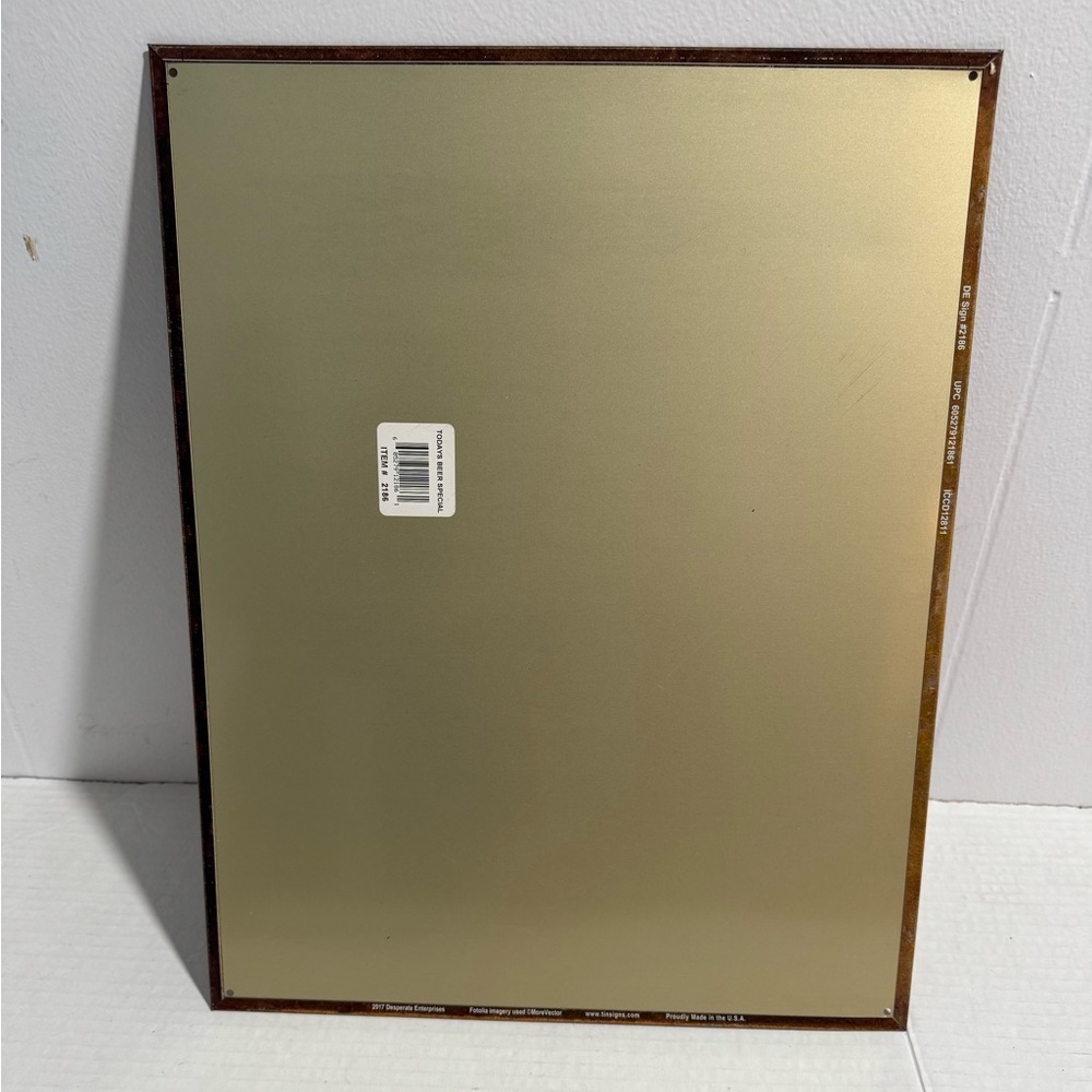 Today’s Beer Special Tin Sign Size 12”X16” Prepunched Mounting Holes - Picture 2 of 2